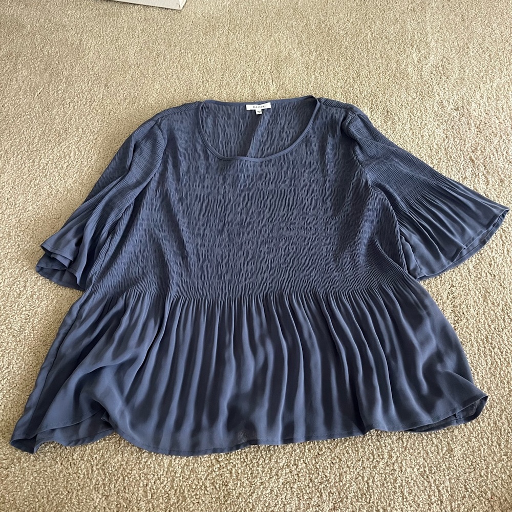 Pleione Slate Blue Blouse